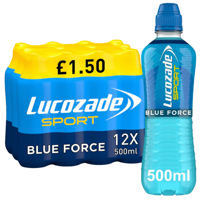 Lucozade Sport Blue Force Isotonic Sports Drink 500ml - Case of 12