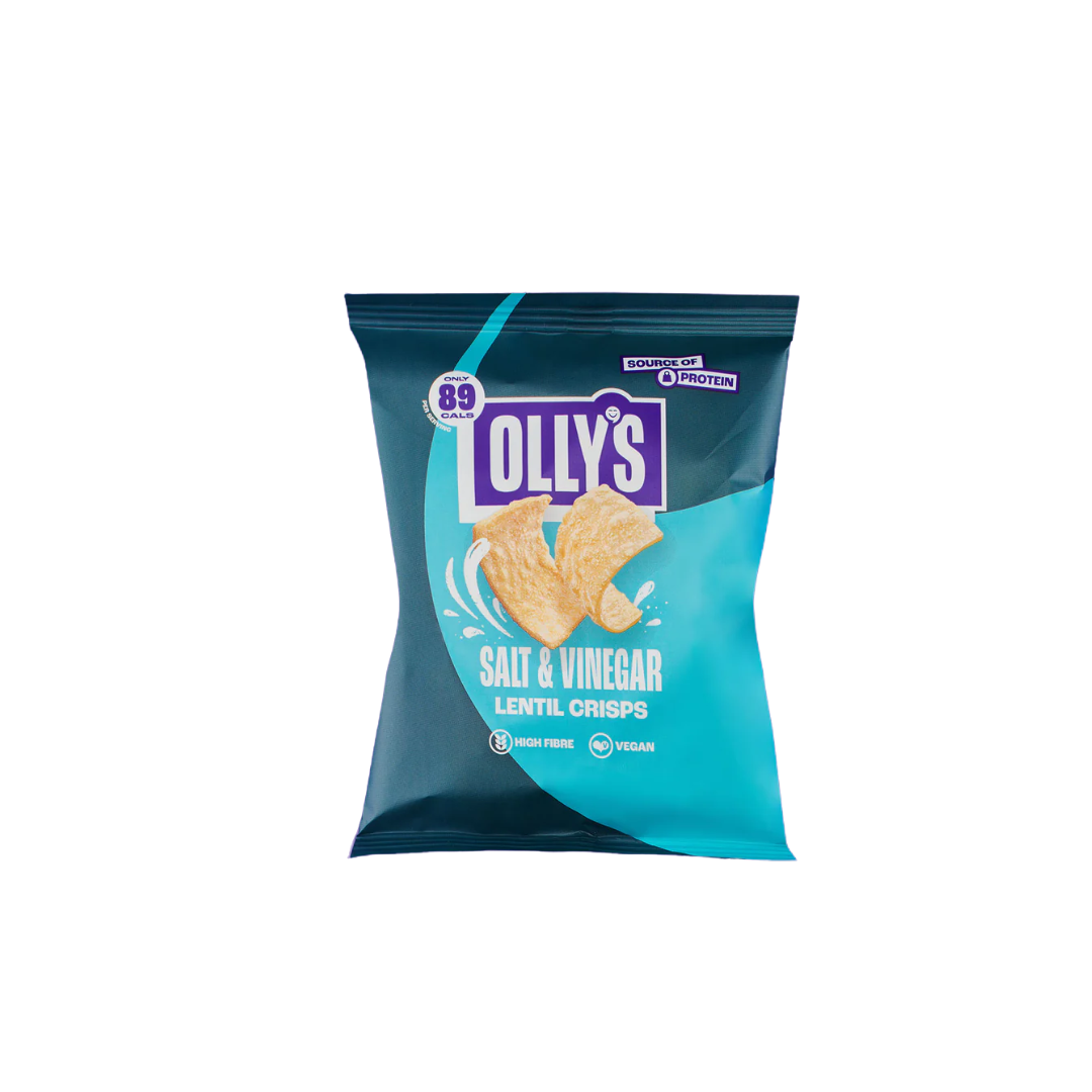 Olly's Salt & Vinegar flavour Lentil Crisps 20g - Case of 24