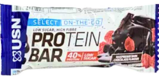 USN Select Protein Dark Chocolate Raspberry bar 40g [Best Before: 17/04/2025]