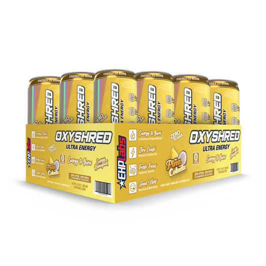 EHP Labs Oxyshred Zero Sugar Energy Drink Pina Colada 355ml - Case of 12