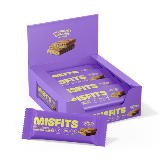 Misfits Chocolate Caramel Flavour Protein Wafer 37g - Case of 12 [Best Before: 08/05/2025]